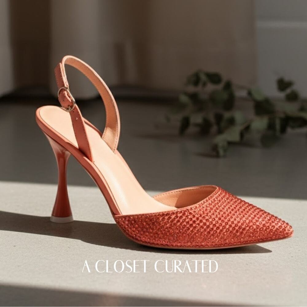 Jeffrey Campbell Zivote Slingback Heel 7 Rose NEW
